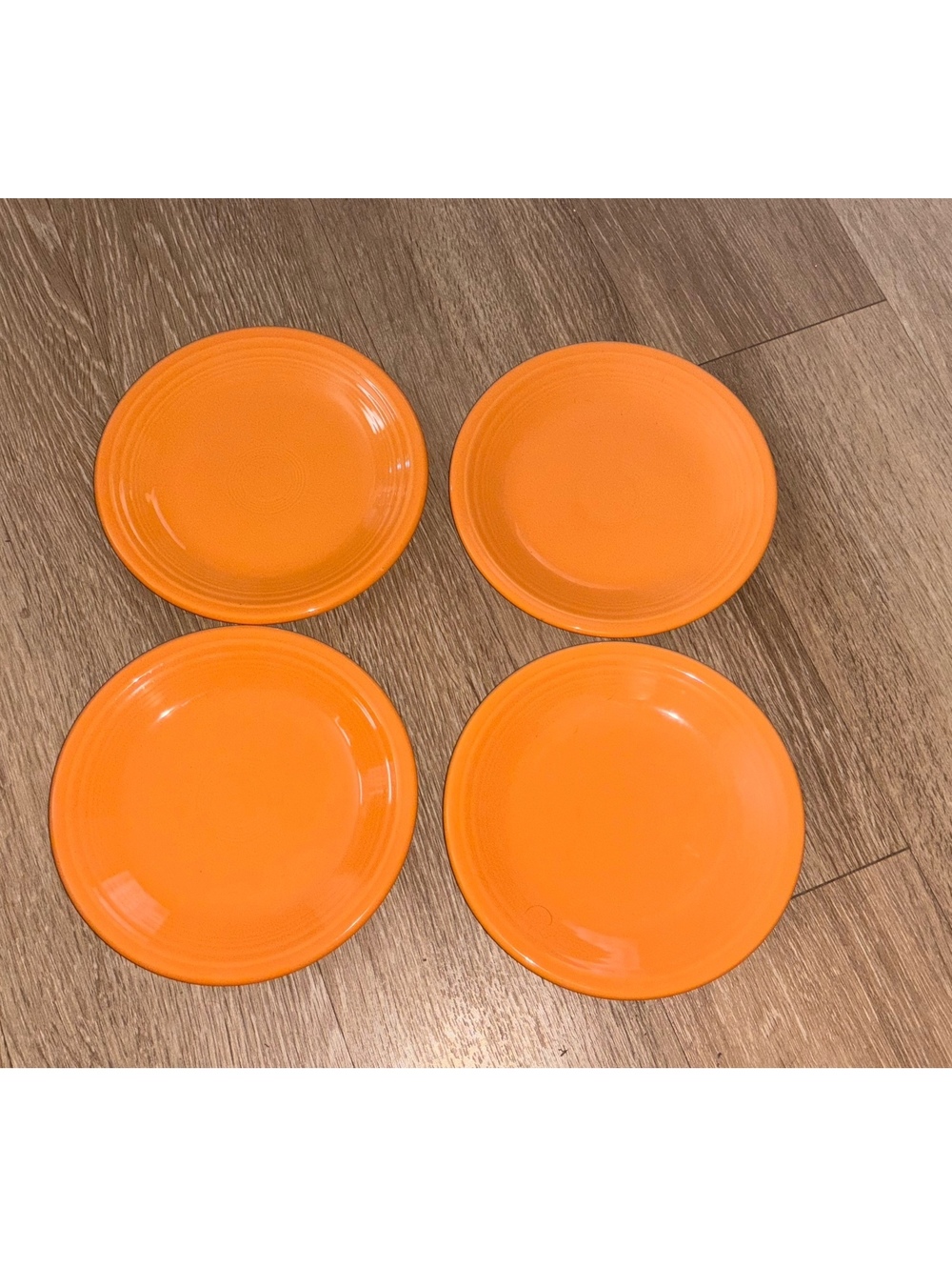 Fiesta Tangerine Orange Salad Plates Set of 4 2012